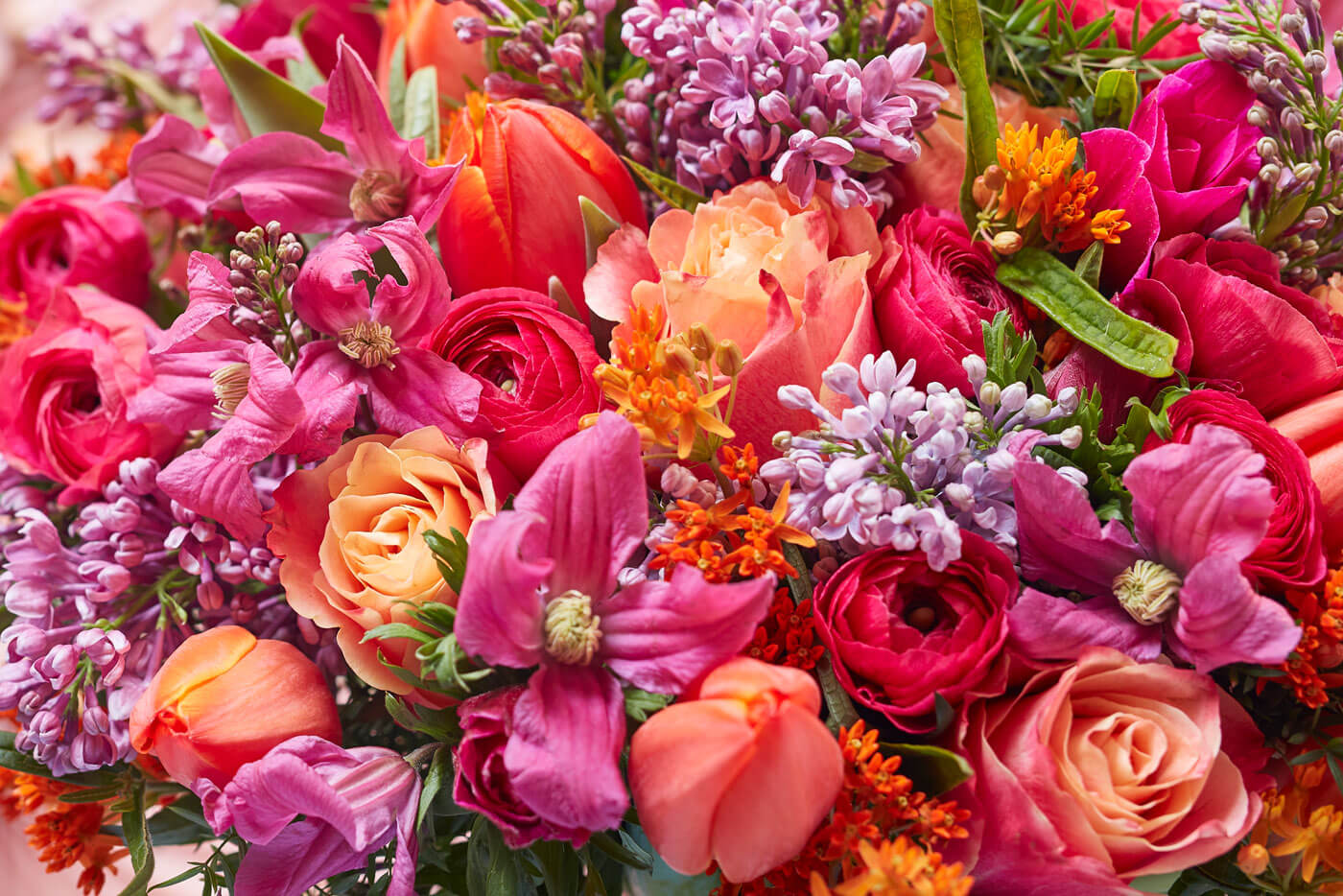 A beautiful bright bouquet of flowers